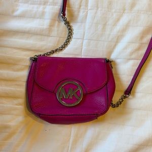 Fuchsia Michael Kors cross body bag!
